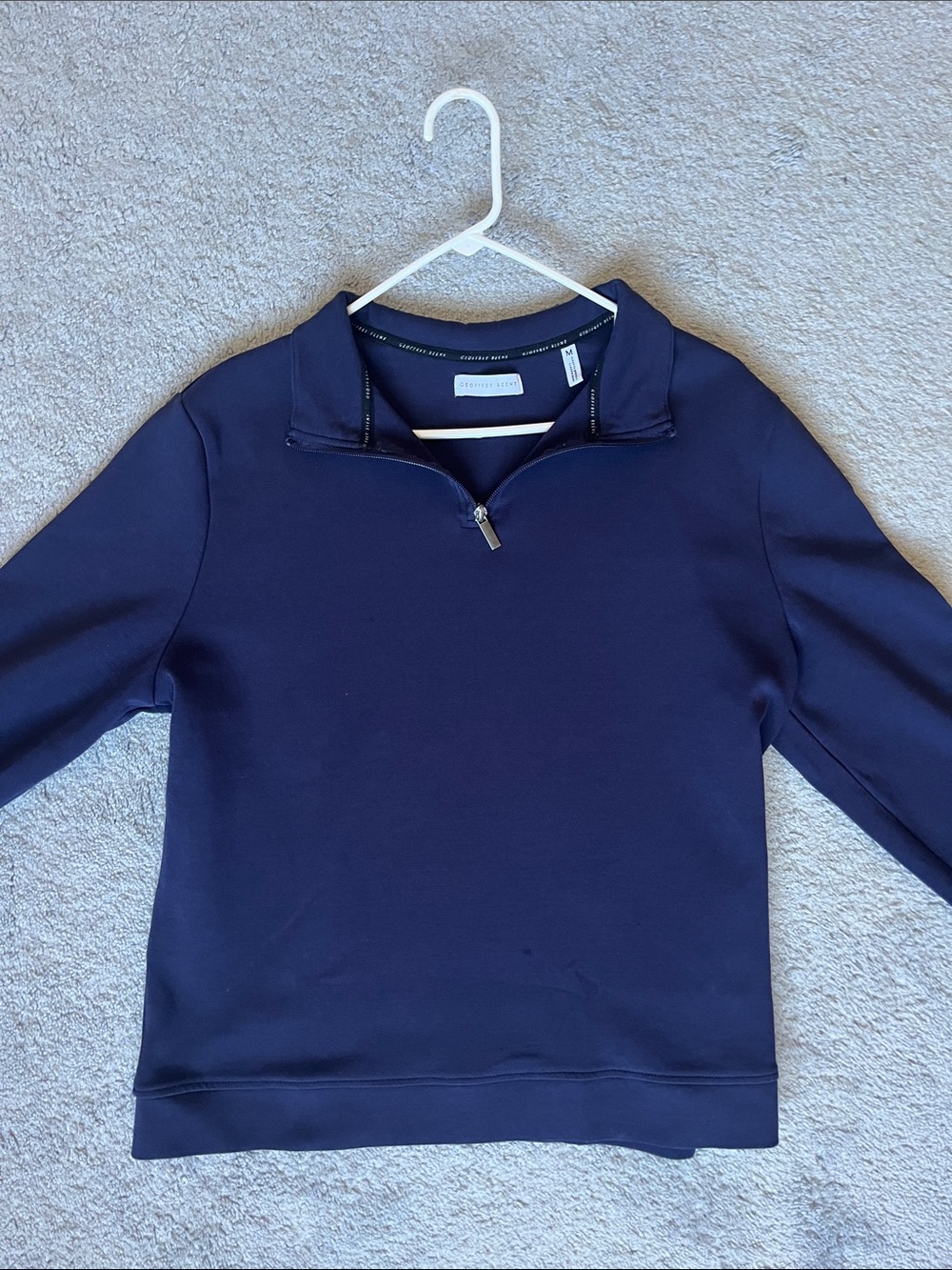Geoffrey Beene Navy Crewneck Top